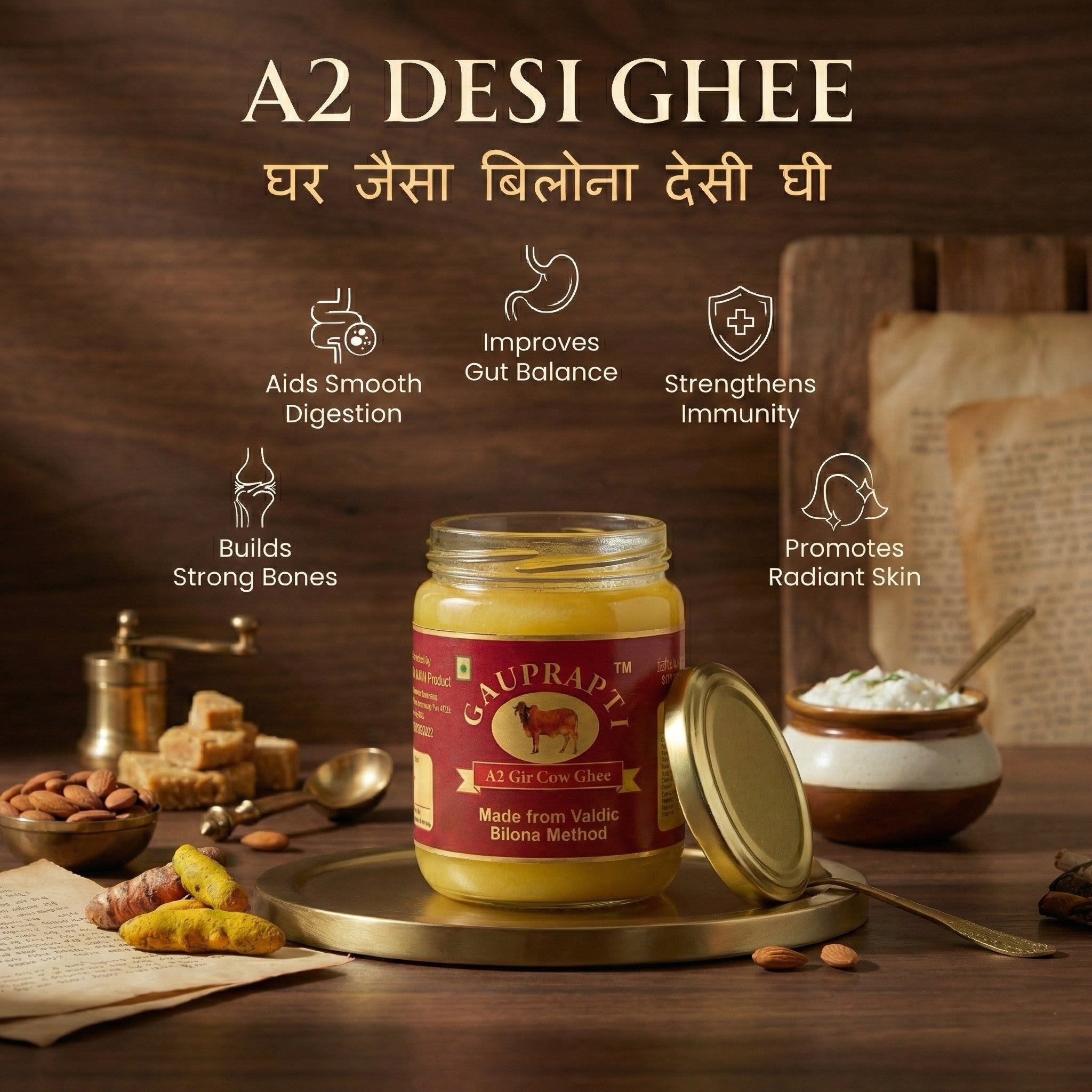 Pure A2 Gir Cow Ghee (250 ml)